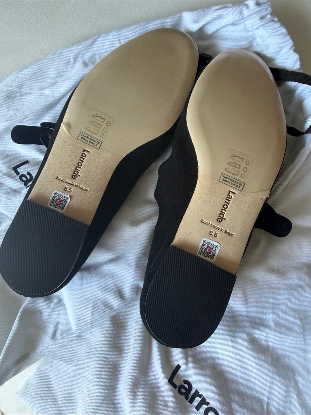 Larroude Black Mary Jane Ballet Flats with Buckle - Picture 6 of 10